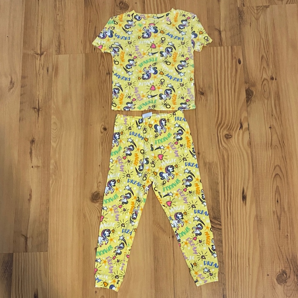 Kidgets Yellow Pajama Set with Fun Print